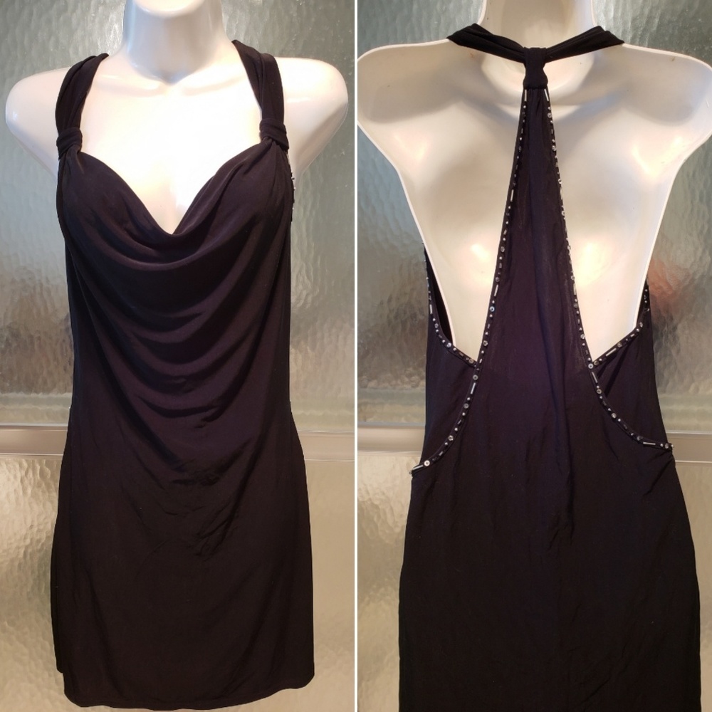 Guess by Marciano Black Open Back Dress Size XS